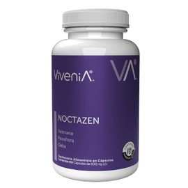 Noctazen | Valeriana, Pasiflora, GABA | Suplemento alimenticio de Rutina Nocturna | Apoyo de Sueño y Descanso Reparador | Fórmula para Hombre y Mujer | 60 Cápsulas | Suministro para 1 mes