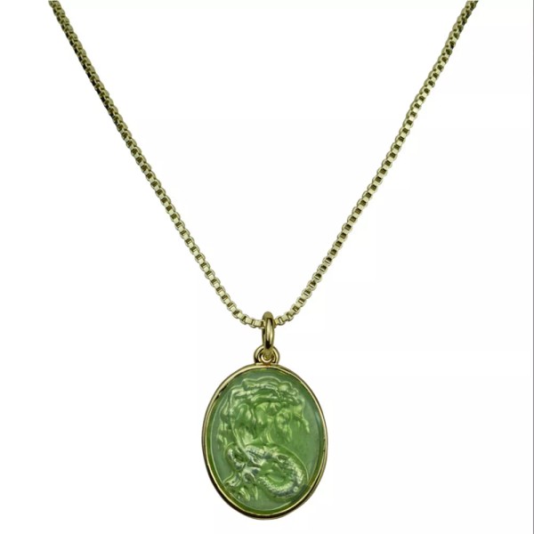 KIRKS FOLLY LORELEI MERMAID SLIDE NECKLACE goldtone adjustable