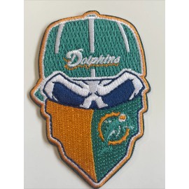 Unbranded Private sale MIAMI DOLPHINS Vintage Embroidered Iron On Patch RARE 3” x 2”