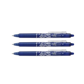 Pilot Pilot Frixion Clicker, Gelstift, löschbare Tinte, 0,7 mm Spitze, Tattoo-Design, blaue Tinte (3 Stück)