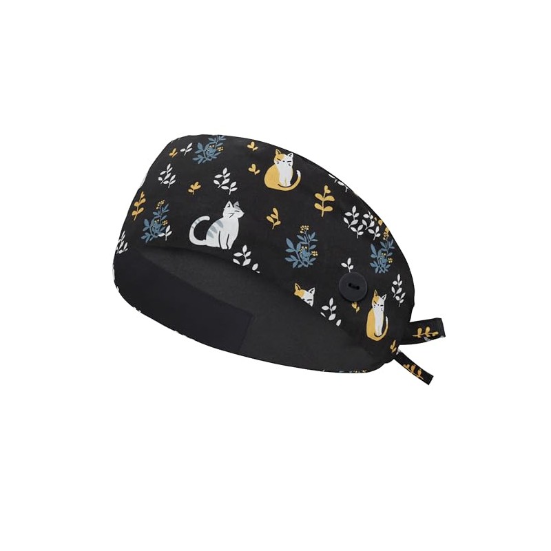 IRIS CRAFT Adjustable Working Cap with Button, Satin-Lined Cotton Working