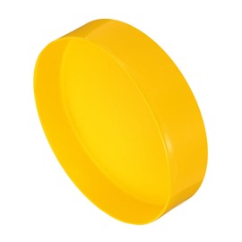 uxcell 2pcs Rubber End Caps 200mm(8 Inch) ID Vinyl Round Tube Bolt Cap Cover Screw Thread Protectors Yellow, 50mm Height
