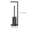 Freestanding Toilet Paper Holder with Toilet Brush and Holder, Metal
