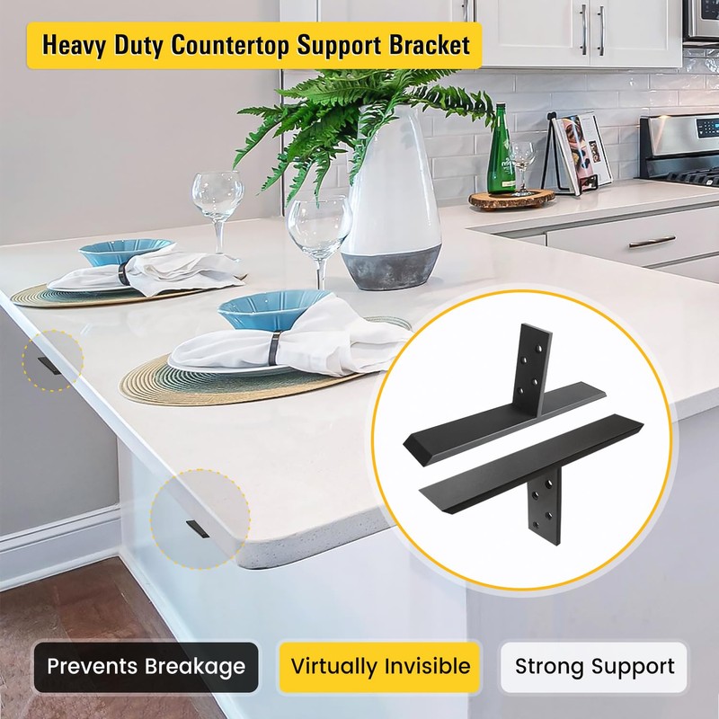 Hidden Countertop Support Bracket 20 Inch 2 Pack Heavy Duty