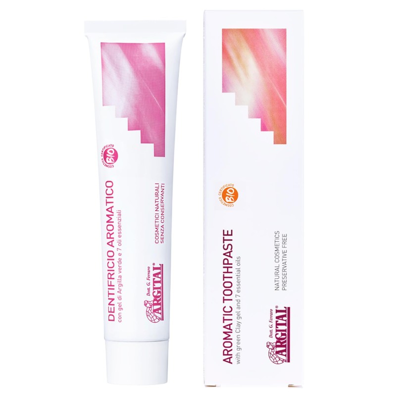 ARGITAL Green Clay Toothpaste (Aromatic) 2.5 fl oz (75 ml)