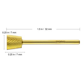 Pana 3/32" 4 Week Backfill Nail Carbide Bit - For Electric Dremel Drill Machine (Fine, Gold (Inverted Backfill))