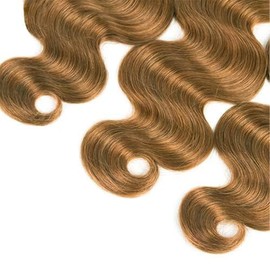 Human Hair Bundles 10 12 14 Inch Body Wave 3 Bundles Deals Human Hair Extensions Quick Weave Bundles（30#）