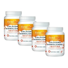 Kit 4 Colágeno Con Biotina + Ácido Hialurónico 450gr
