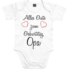 Mister Merchandise Baby Bodysuit “Alles gute zum Geburtstag”, Dad Mum, Grandma, Grandpa, Romper/Bodysuit Lovingly Printed