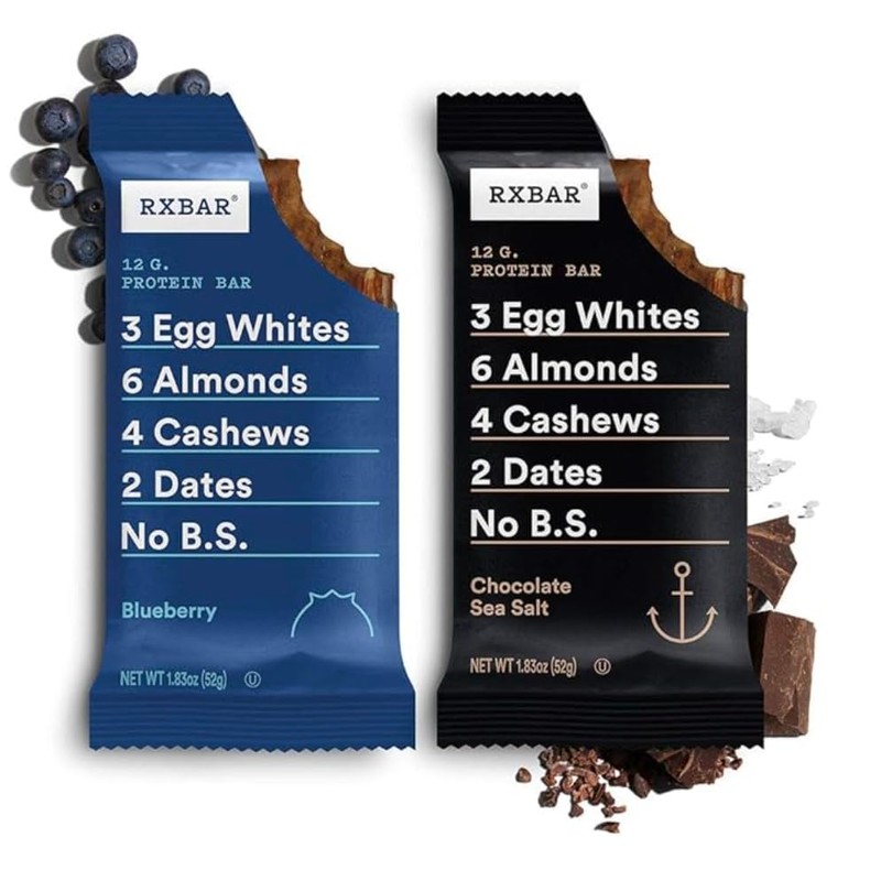 RXBAR Protein Snack Bars, All Natural Ingredients, Chocolate Sea Salt