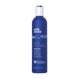 milk_shake Cold Brunette Shampoo Special Shampoo for Brown Hair 300 ml Shampoo with Blue Pigment Eliminates Warm Red, Orange Reflections