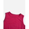 Milumia Girl's 3 Piece Casual Solid Tank Top Sleeveless Round