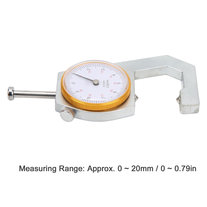 Thickness Gauge Micrometer Meter Cone Head 0‑20mm 0.1mm Resolution Measuring