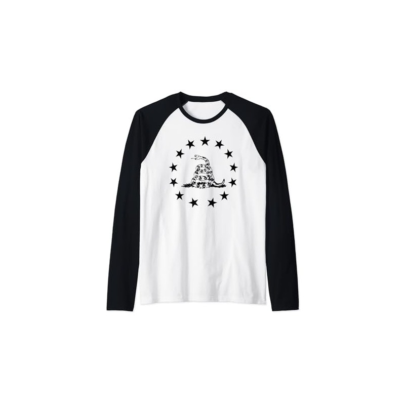 Betsy Ross Gadsden Flag Raglan Baseball Tee
