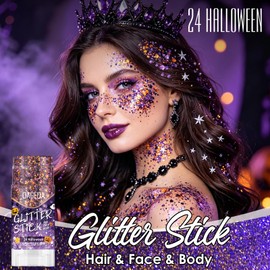 Halloween Body Glitter Stick, Hair Face Glitter Makeup Accessories