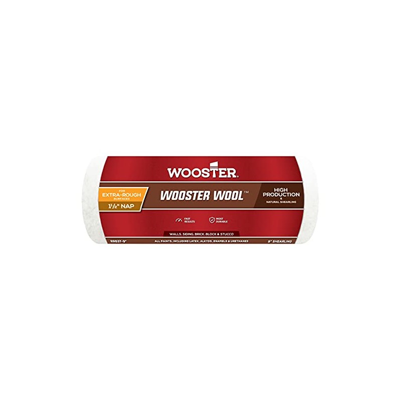 Wooster RR637-9 Wool Paint Roller Cover 1-1/2" Nap 9"