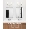 METWET 2-Light Bathroom Light Fixtures, Brushed Nickel Vanity Lights, Double