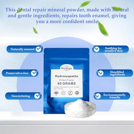Nano Hydroxyapatite Powder for DIY Toothpaste, Teeth Whitening Repair Tooth Enamel Strong Teeth High Material hydroxyapatite are Very Suitable for DIY