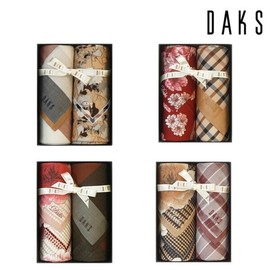 Daks Yangsan 대구백화점 닥스남녀 손수건 2매세트 18종 택 1(DH2S18) Daegu Department Store DAKS Men and Women Handkerchief 2-Piece Set Select 1 from 18 Types (DH2S18)