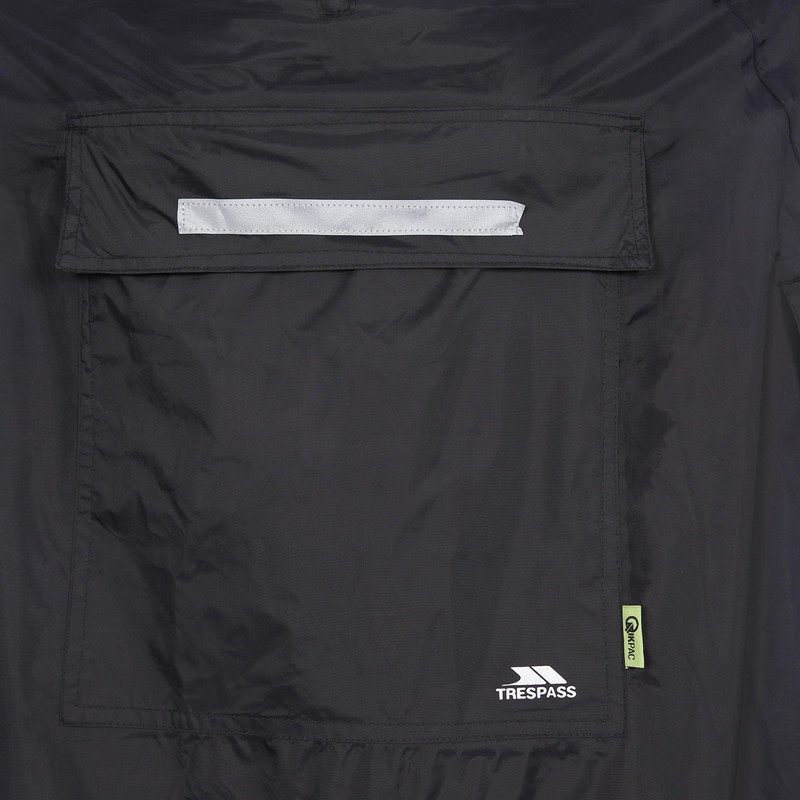 Trespass Trespass Qikpac Poncho, Black, L, Compact Packaway Waterproof Poncho