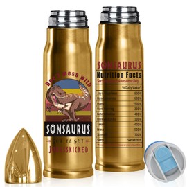 YOOMODERN Son Tumbler Gifts for Son on Fathers Day from Mom or Dad - Funny Son Saurus 22 Oz Stainless Steel Bullet Tumbler - Christmas Holidays Present for Son