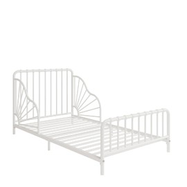 Little Seeds Quinn Whimsical Metal Toddler Bed, Off White