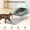 MIXJOY Stainless Steel Cat Litter Box, Extra Large Litter Boxes
