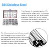 DYWISHKEY 500PCS Metric M3 M4 M5, 304 Stainless Steel Flat
