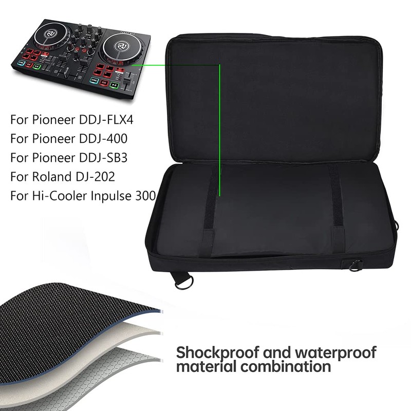 AZURAOKEY DJ Controller Case Compatible with for Pioneer DDJ-400 DDJ-FLX4,