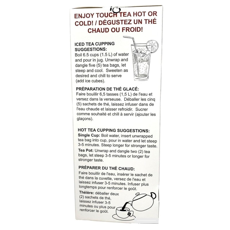 Touch Organic APRICOT WHITE Tea Bags, 40 Bags, 2.5 oz
