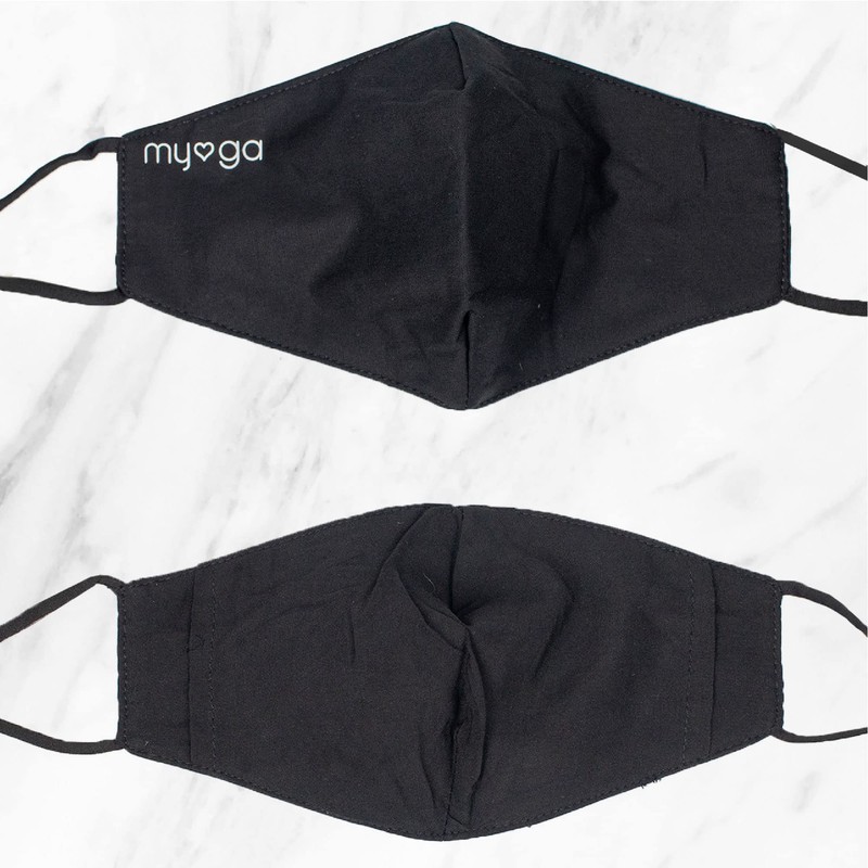 Myga Bamboo Plain Black Charcoal Face Covering - Face Mask
