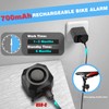 WSDCAM USB Rechargeable Bike Alarm with Remote 110dB Loud Volume