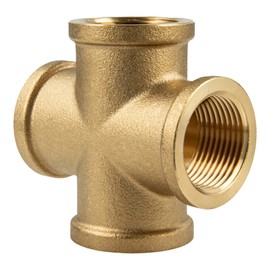 tecuro Cross piece on all sides internal thread Rp 1 inch, blank brass CW617N