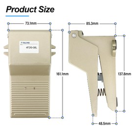 TAILONZ PNEUMATIC 1/4 Inch BSP Pneumatic Foot Pedal Valve Kit, 5-Way, 2 Positions with Thread and Non-Slip Rubber Pressure Regulator 4F210-08L (with Lock) with 6 mm Pneumatic Connections