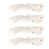 4 x 12cm White Glitter & Feather Christmas Bird Decorations with Clip by Premier