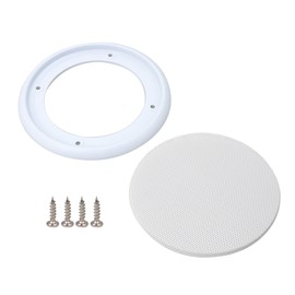 White Round Grills Cover Metal Mesh Speaker Replacement for 4 Inch Woofer Speakers Decorative