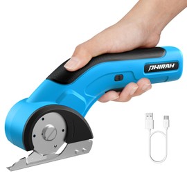 PHIRAH Cordless Cardboard Cutter, 4V Electric Scissors for Carpet and Leather, Box Cutter Tool with Safety Trigger, Powerful Rotary Cutter for Cutting Carpet, Cardboard, Leather, Paper, Plastic