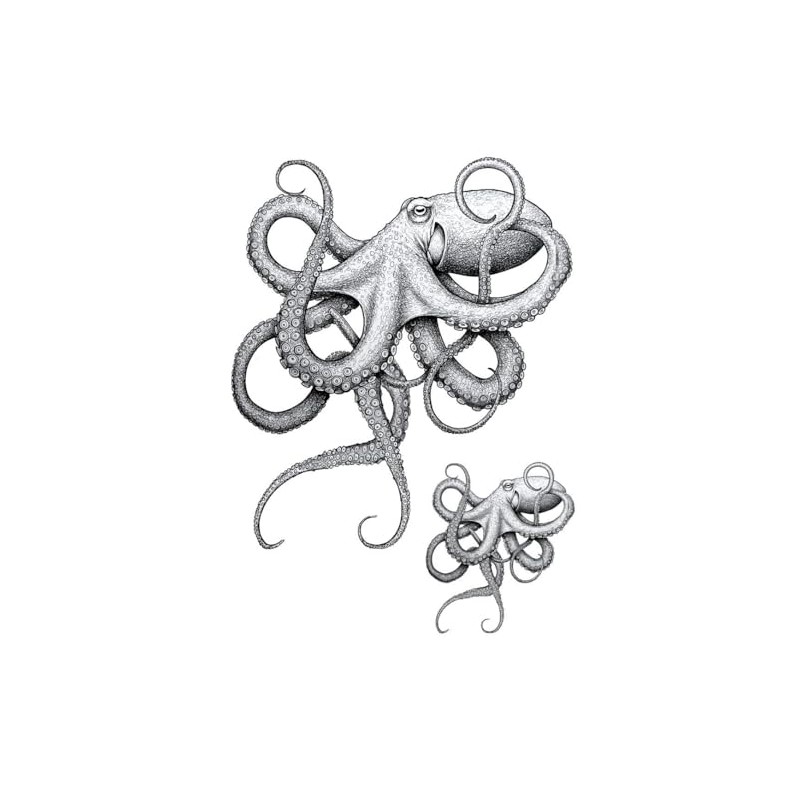 Matching Octopus Wrap Temporary Tattoo – Large 16x14cm + Small