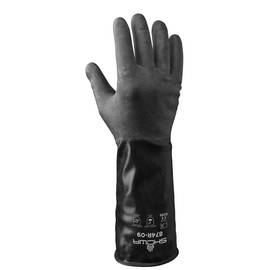 SHOWA 874R Unlined Butyl Glove, Rough Grip, Rolled Cuff, Chemical Resistant, 14 mils Thick, 14" Length, X-Large (Pack of 1 Pair)