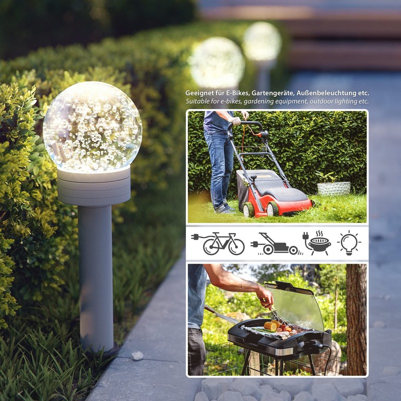 ledscom.de PIWI Garden Socket Column with Ground Spike for Outdoor