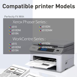 MEGOFFICE Compatible 108R01420 Replacement for Xerox Workcentre 6515 Phaser 6510 Black Drum Unit for Xerox Phaser 6510 6510DN 6510DNI 6510N WorkCentre 6515 6515DN 6515DNI 6515DNM 6515N (1 Black)