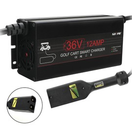 SUNPIE 36Volt Golf Cart Battery Charger,36V Trickle Battery Charger for EZGO TXT Golf cart,12A Trickle Smart Charger,36V Golf Cart Charger,5-8H Full Charge for Lead Acid Batteries,AGM,Gel,D-Plug