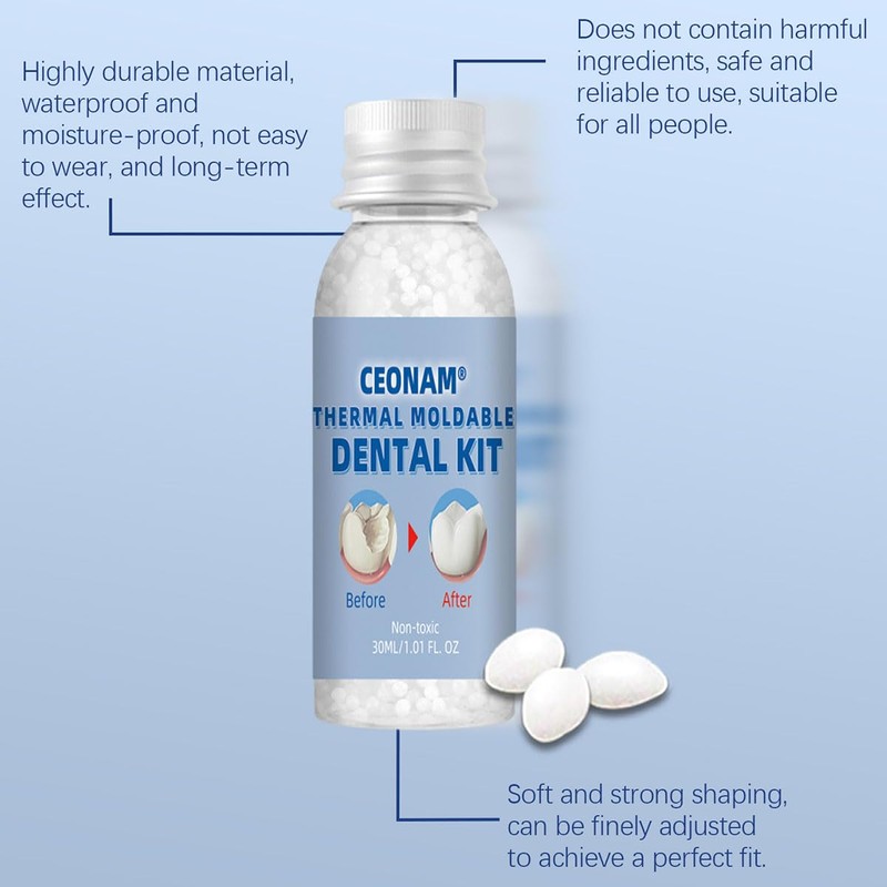 Tooth Repair Kit - Teeth Replacement Kit for Temporary Restoration