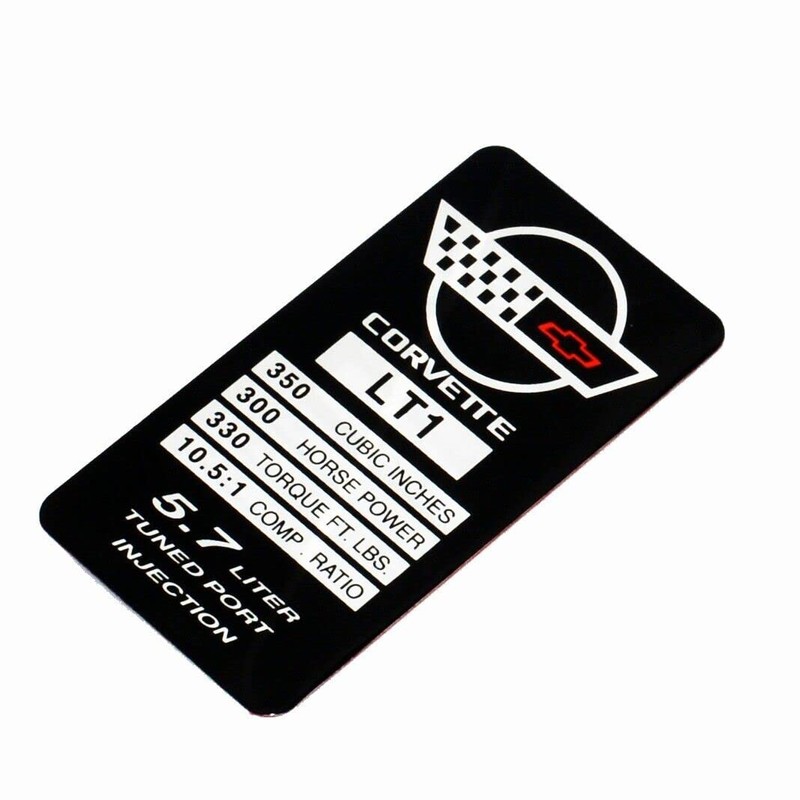 1Pc C4 Corvette 1992 LT1 Soup Engine ID Spec Metal