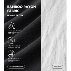 DAVID ARCHY Men's Undershirt Bamboo Rayon Moisture-Wicking T-Shirts Stretch Crewneck Tees for Men, 3-Pack (M, Black/Dark Gray/Light Gray)