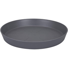4 x Heavy Duty BLACK Small / Large Plastic Saucer Planter Plant Pot Saucers Water Tray Base (35cm)