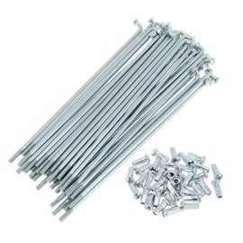 RATCHROLL 1 Set Universal Bicycle Spokes 12G 123mm Length Bike Wheel Spokes Nipple Silver Tone Carbon Steel Galvanized