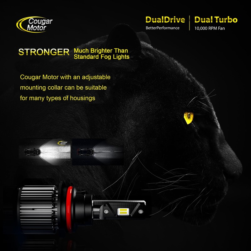 Cougar Motor 9007 Auxiliary Fog Bulb, Off-Road DRL Pack of