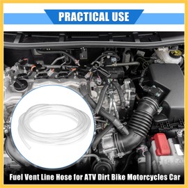 REPAIROCK Fuel Vent Line Hose, 0.2"x157" 5mm x 4m Gas Line Petrol Hose Tube Universal for ATV Dirt Bike Go Kart Durable Polyurethane Clear Auto Replacement Parts