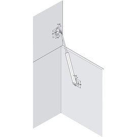 Gedotec Fall-Ex Flap Holder Chest Lid Support for Wooden Lids | Flap Fitting for Lid Height Over 450 mm | Lid Holder with Adjustable Braking Effect | 1 Piece - Flap Hinge Furniture Doors